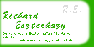 richard eszterhazy business card